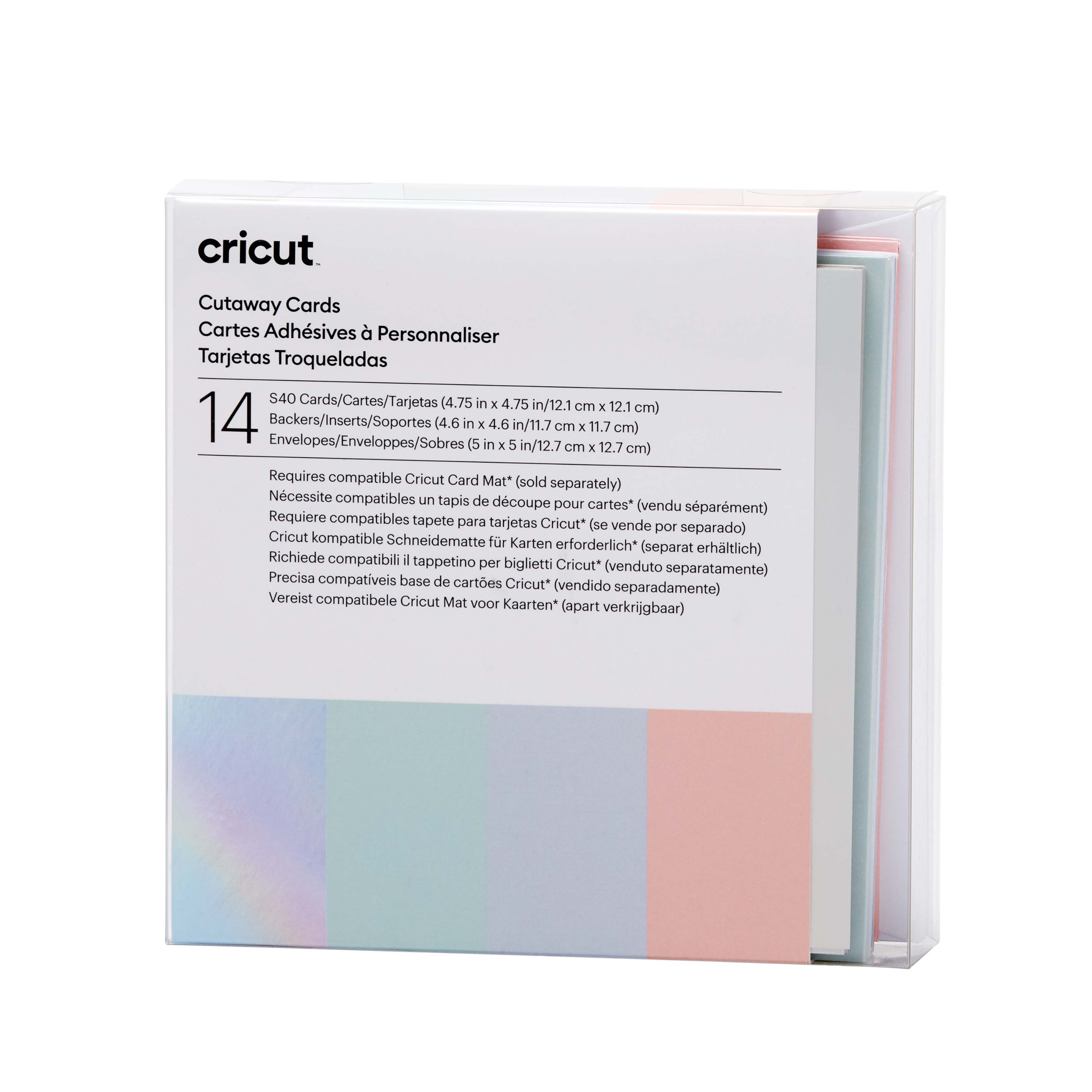 Cricut Cut-Away Cards Pastel S40 (12,1 cm x 12,1 cm) 14-pack