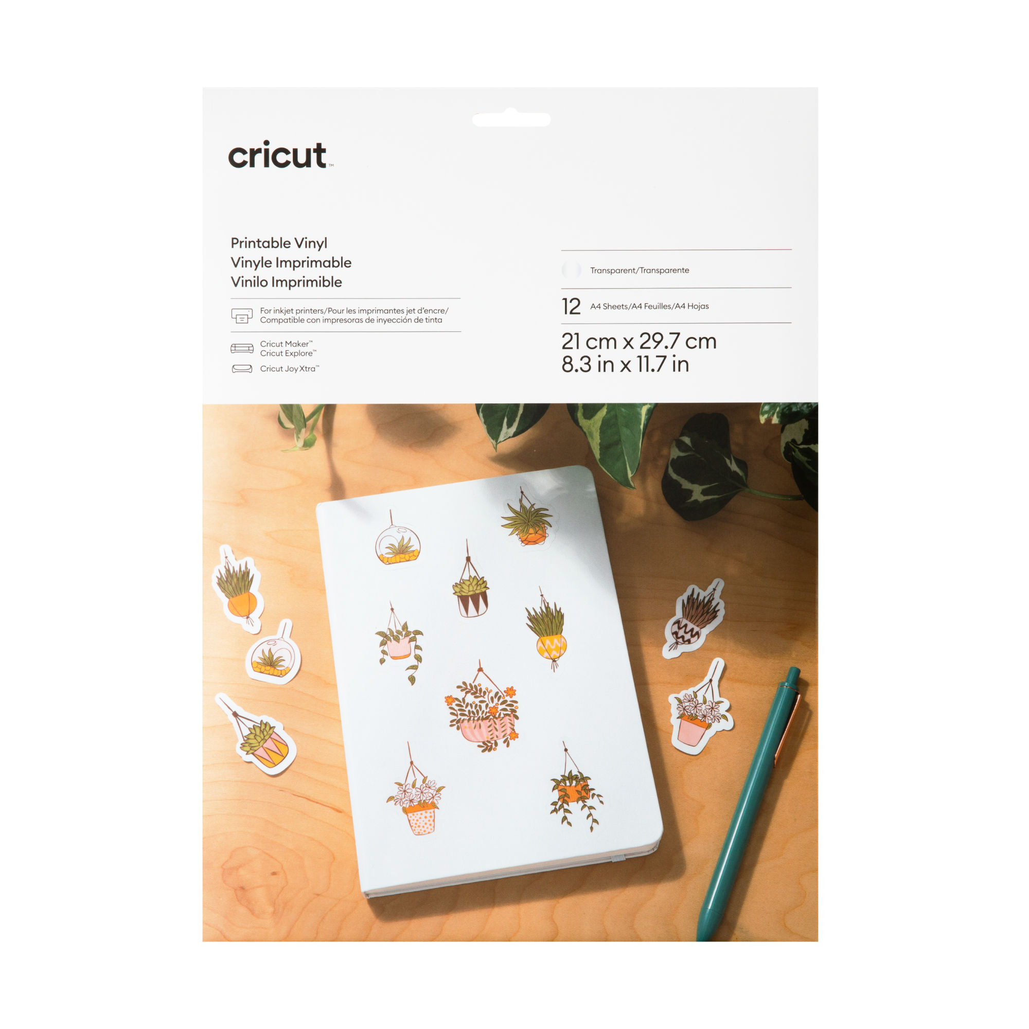 Cricut Printable Vinyl A4 - 12 sheets (Transparent)