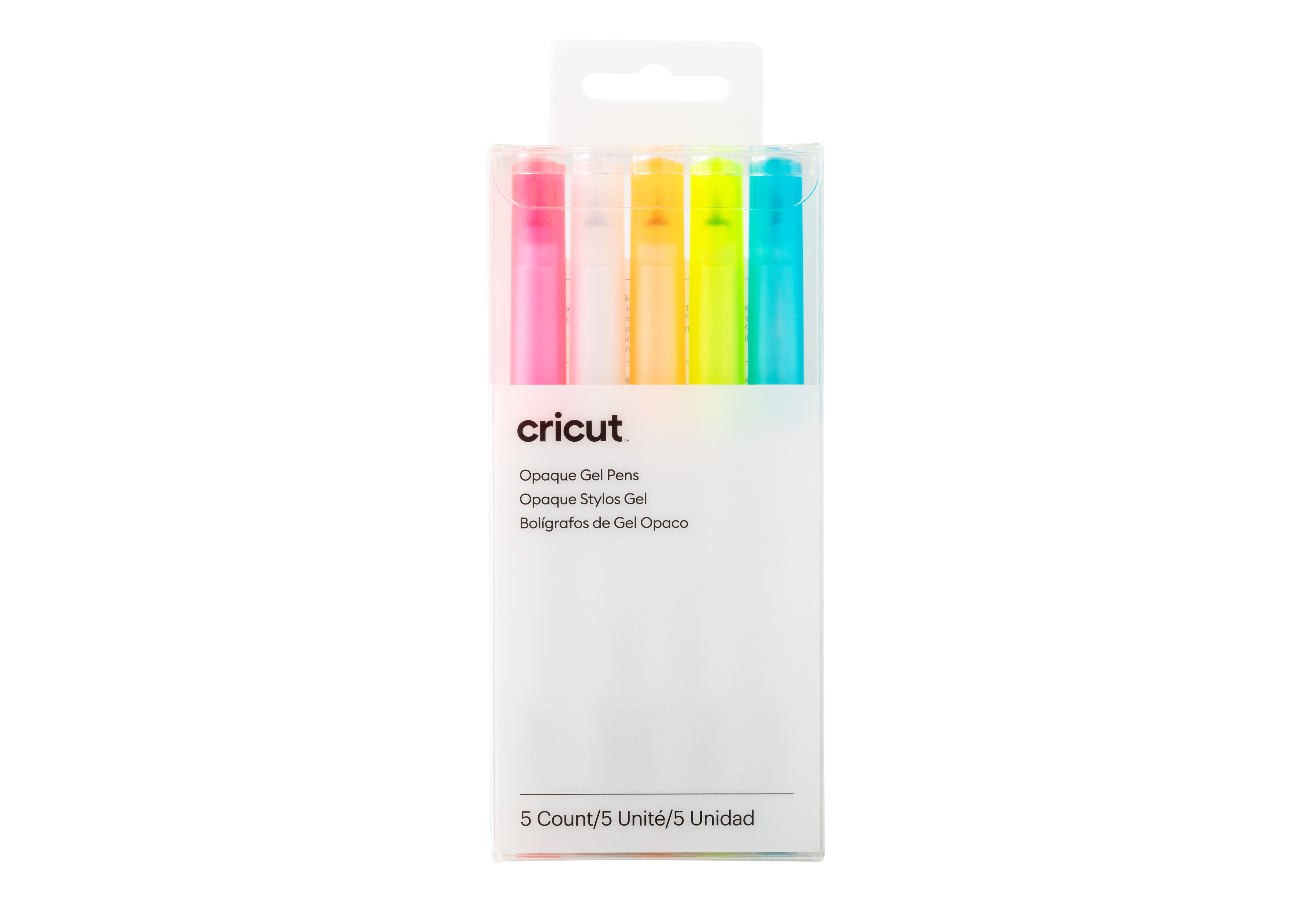 Cricut Opaque Gel pens 5-pack (Pink, Orange, White, Yellow, Blue)