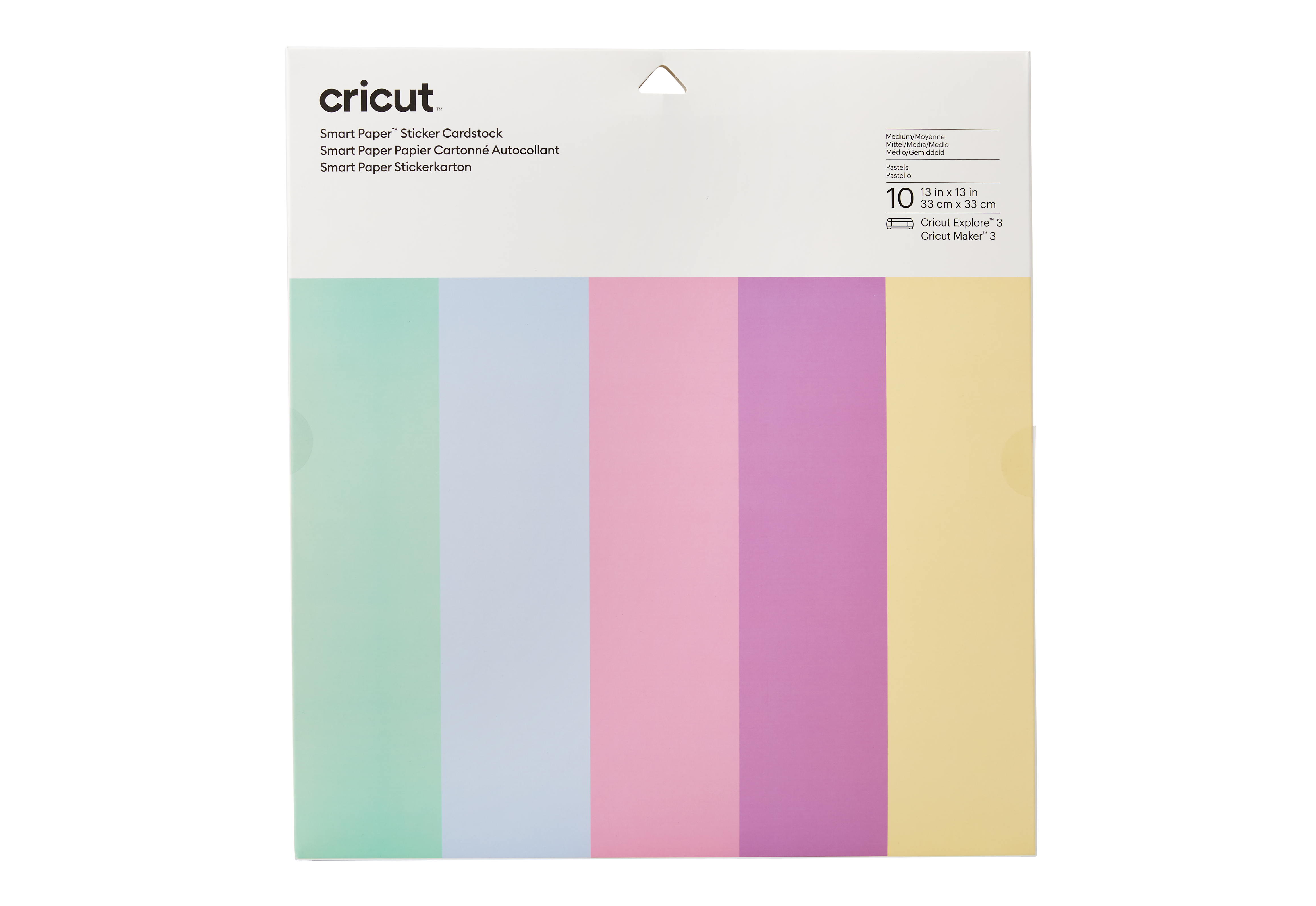 Cricut Smart Sticker Cardstock 33x33cm 10 sheets (Pastels)