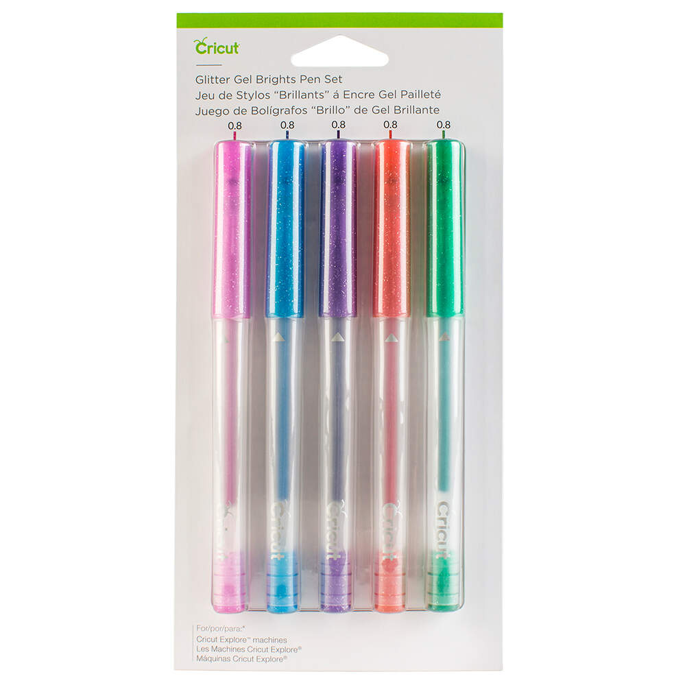 Cricut Explore/Maker Medium Point Gel Pen Set 5-pack (Glitter Brights)