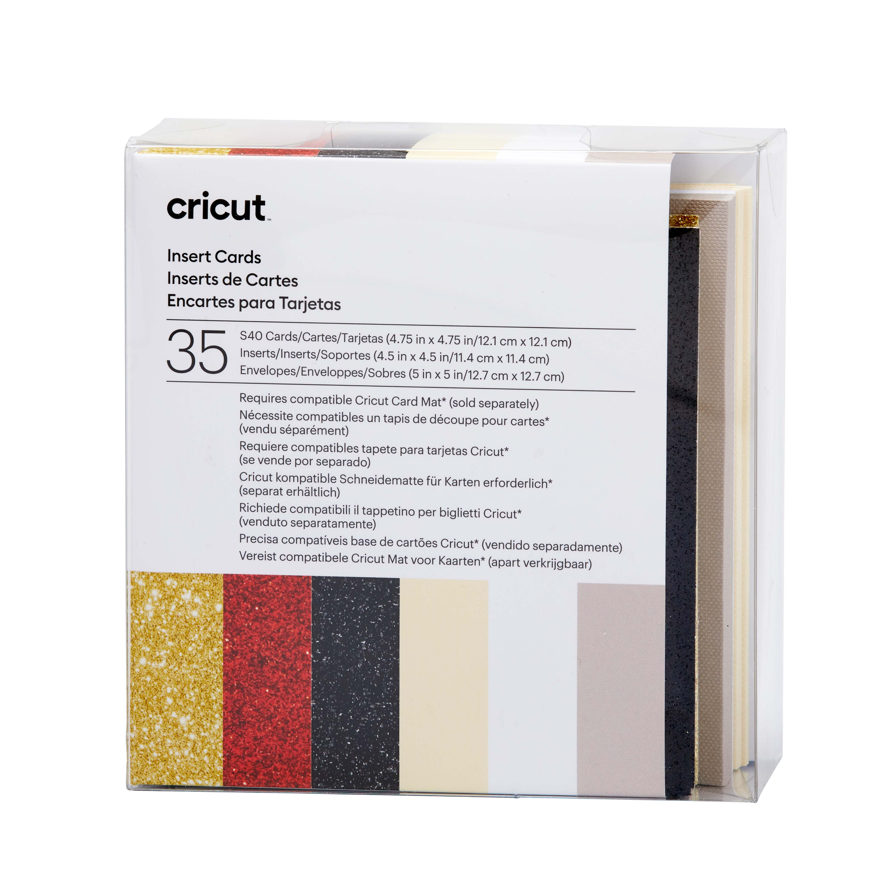 Cricut Insert Cards Glitz & Glam S40 (12,1 cm x 12,1 cm) 35-pack