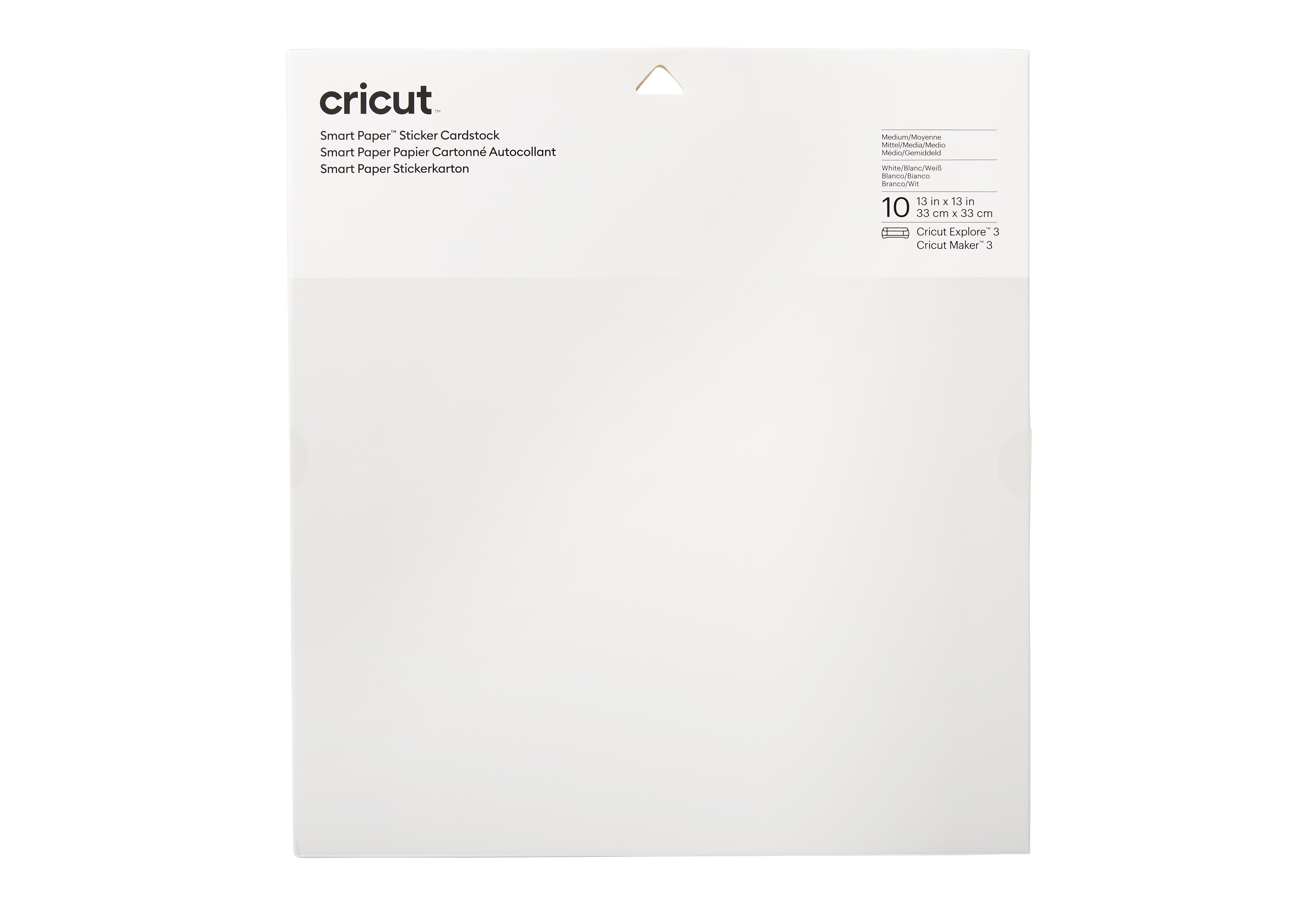 Cricut Smart Sticker Cardstock 33x33cm 10 sheets (White)